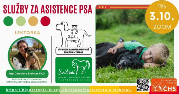 Záznam webináře - Služby za asistence psa v kon...